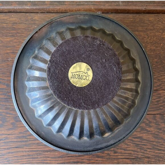 Vintage Brass Colored Chamberstick Candle Holder With Handle 7.5" Homco - Picture 4 of 4